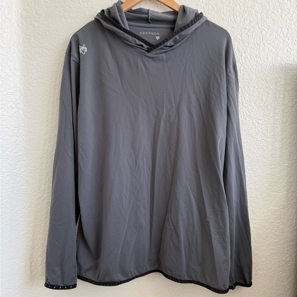 GREYSON Men’s Colorado Stingray Gray Hoodie Sweater Top Long Sleeve XXL - Picture 4 of 9